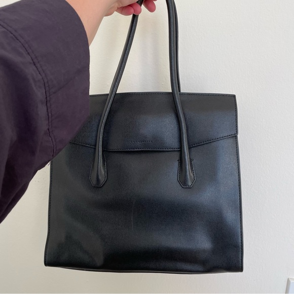 Coccinelle Black Leather Office Bag with laptop compartment - Picture 5 of 17